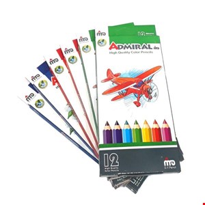 مداد رنگی 12 رنگ ادمیرال مدل MDF